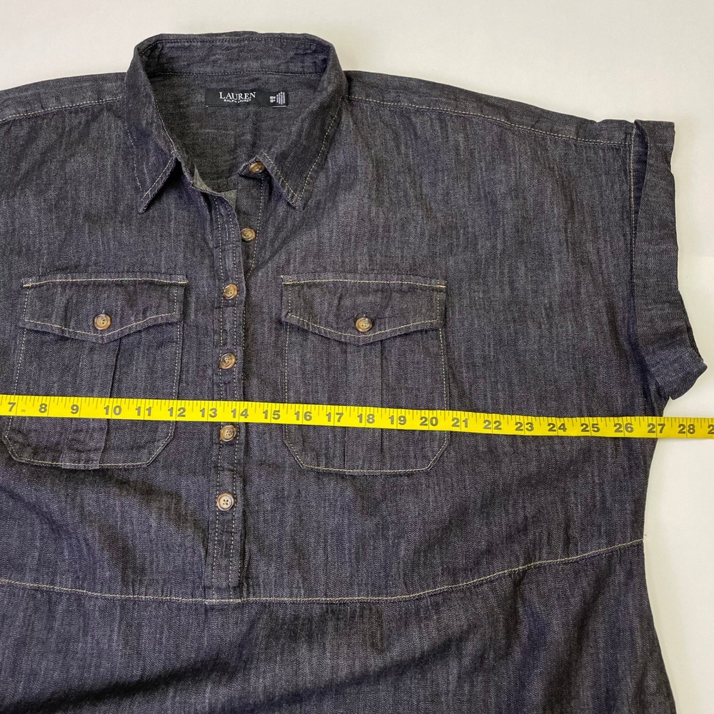 Lauren Ralph Lauren Dark blue Denim Midi Shirt Dress - Picture 8 of 12